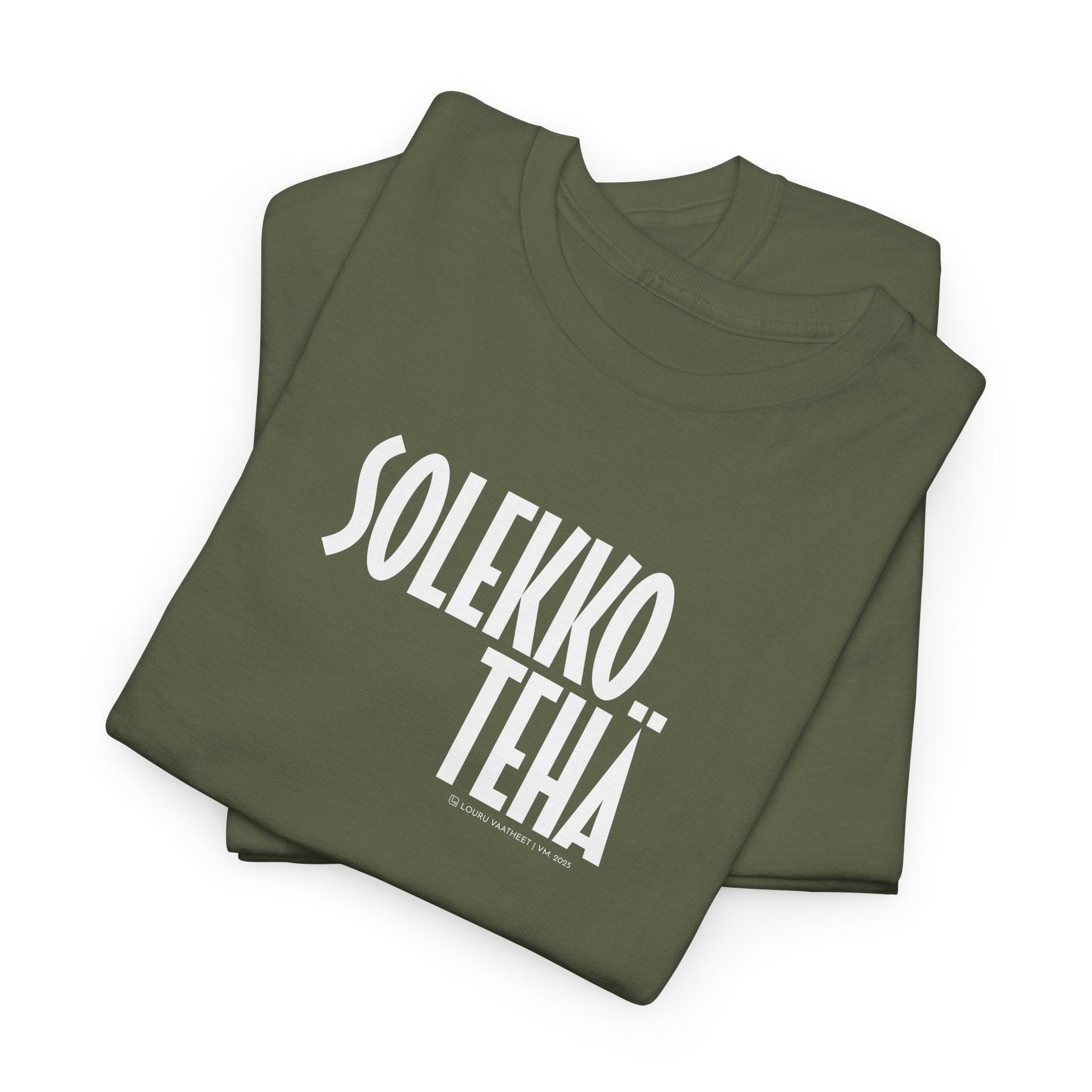 Louru verkkokauppa Solekko tehä - Unisex 100% puuvillainen t-paita - mukava ja hengittävä hauskalla kuvalla
