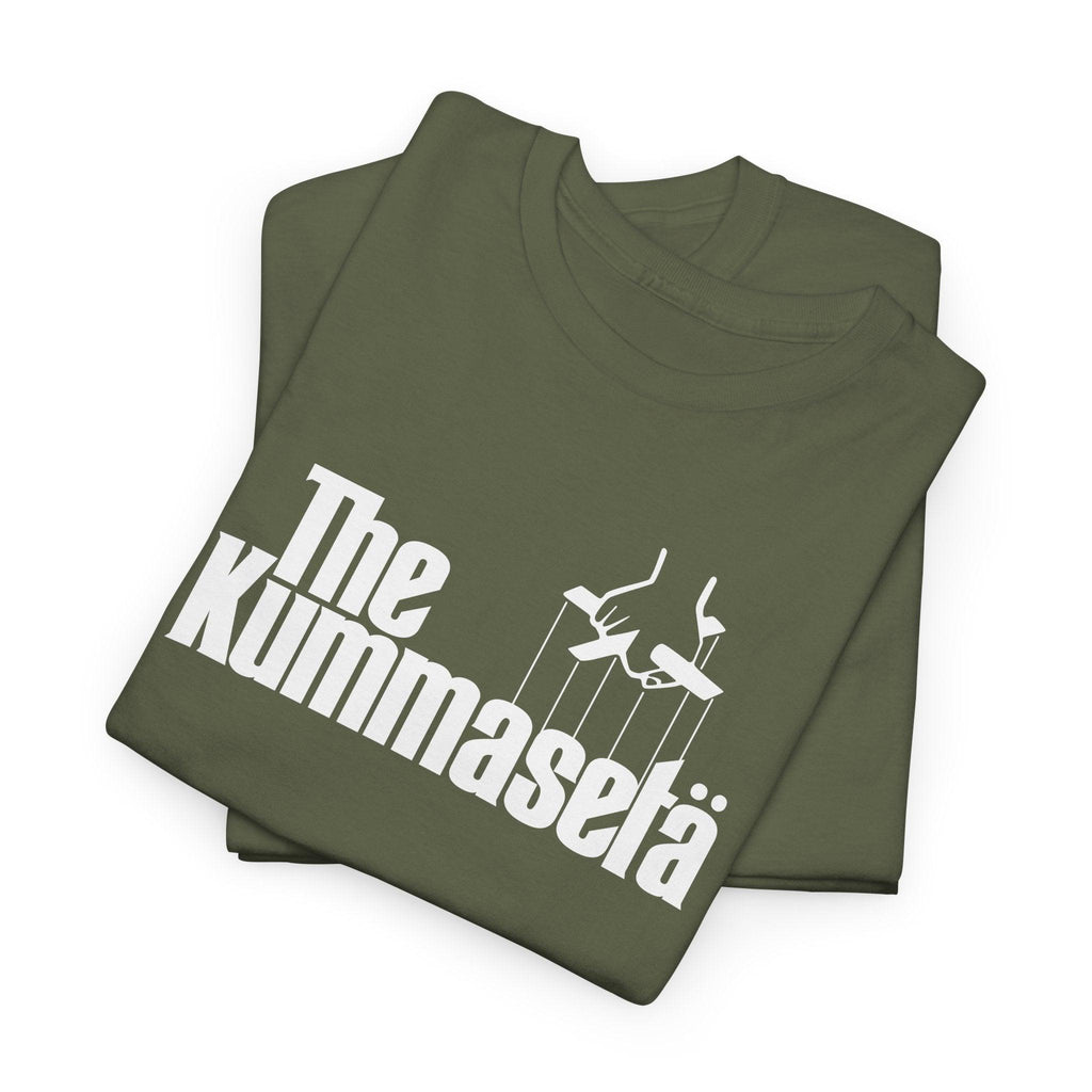The Kummasetä t-paita, valkoinen teksti | 100% puuvillaa, unisex - Lourun verkkokauppa