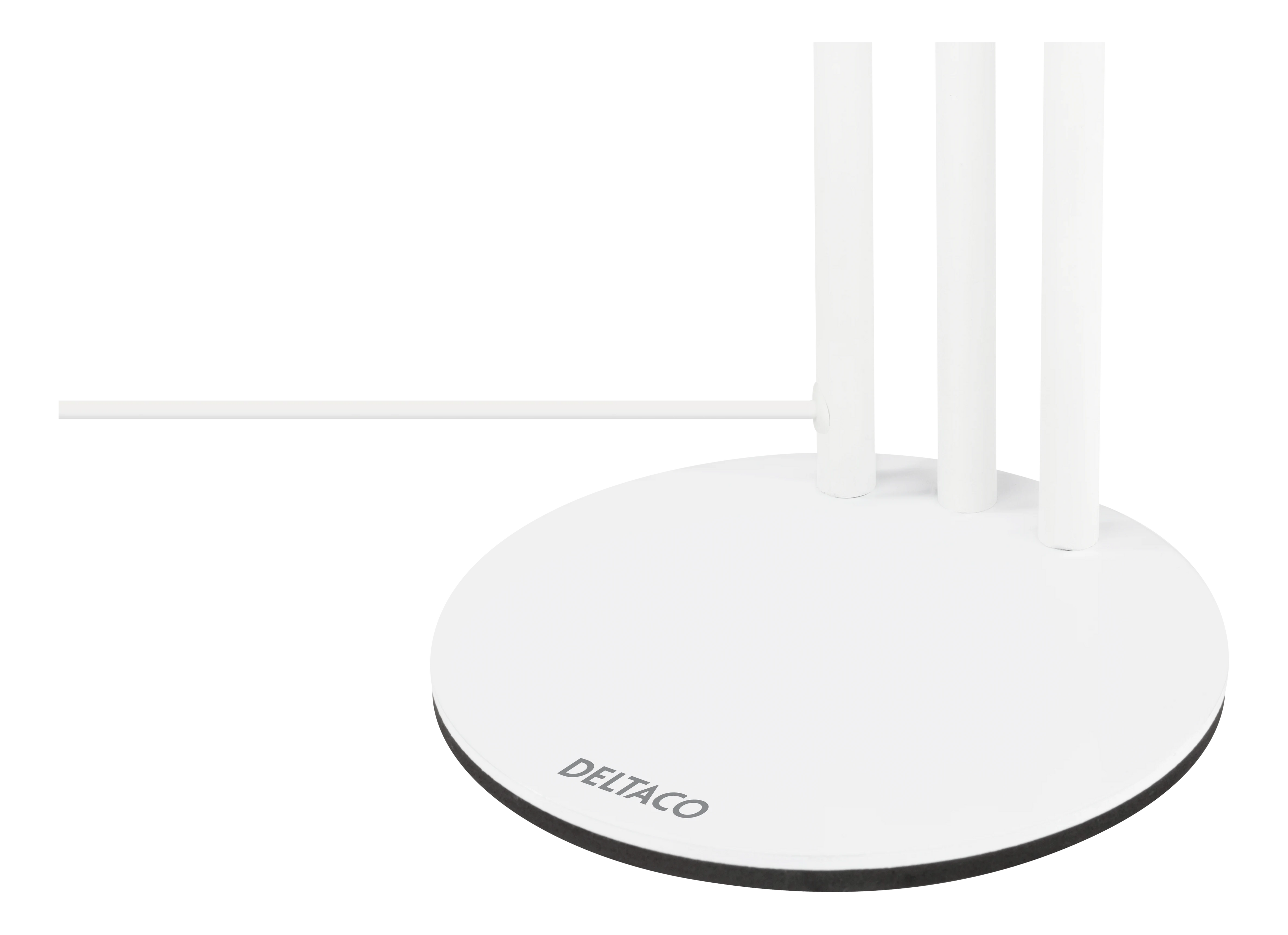 DELTACO Desk lamp, incl. phone and microphone stand, white