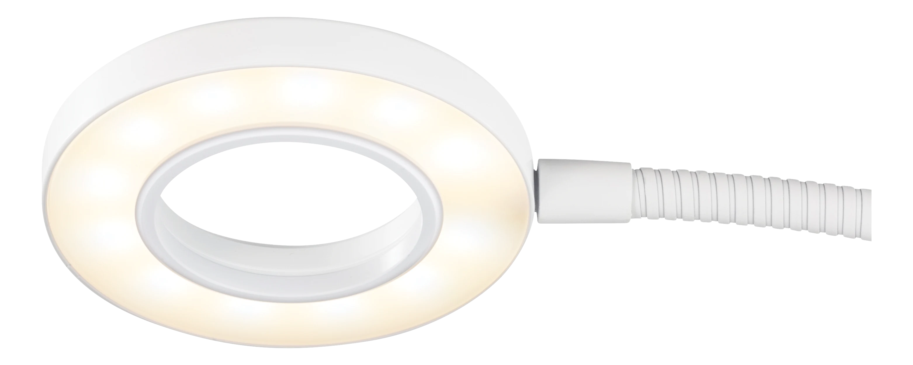 DELTACO Desk lamp, incl. phone and microphone stand, white
