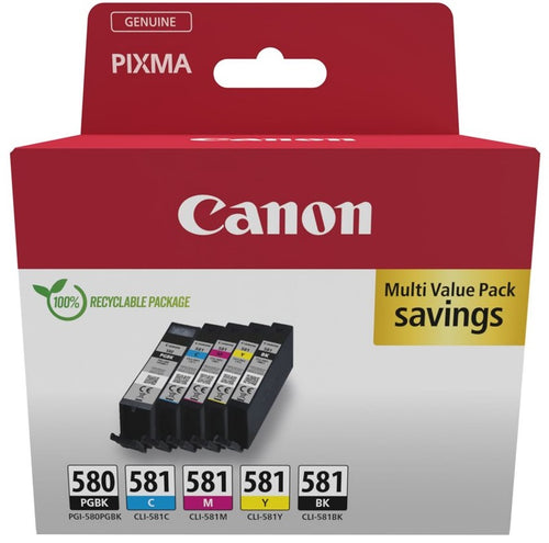Canon PGI-580/CLI-581 PGBK/C/M/Y/BK MULTI SEC - Lourun verkkokauppa