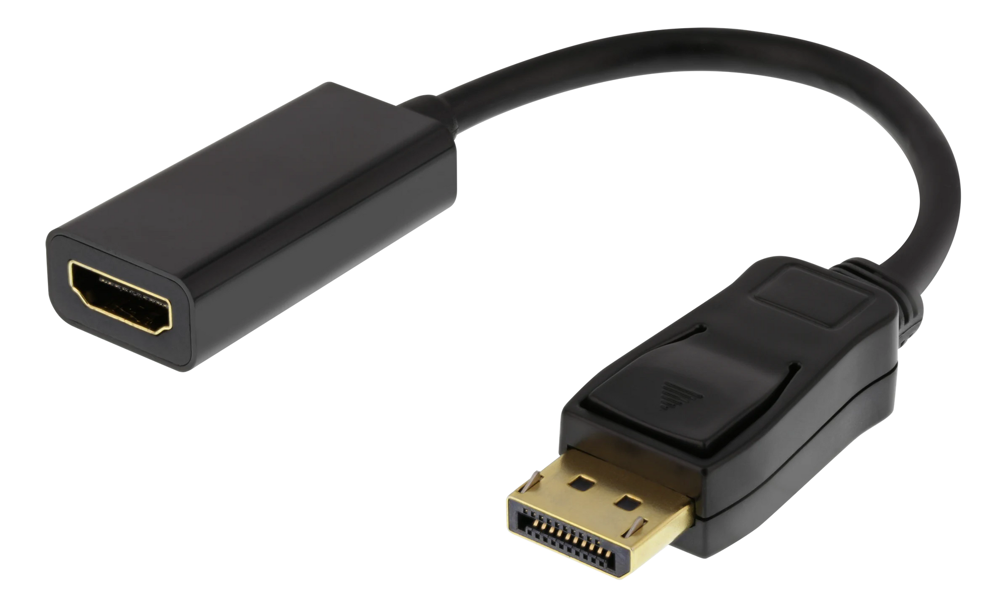 DELTACO DisplayPort - HDMI-sovitin, 4K 60Hz, 0,2m