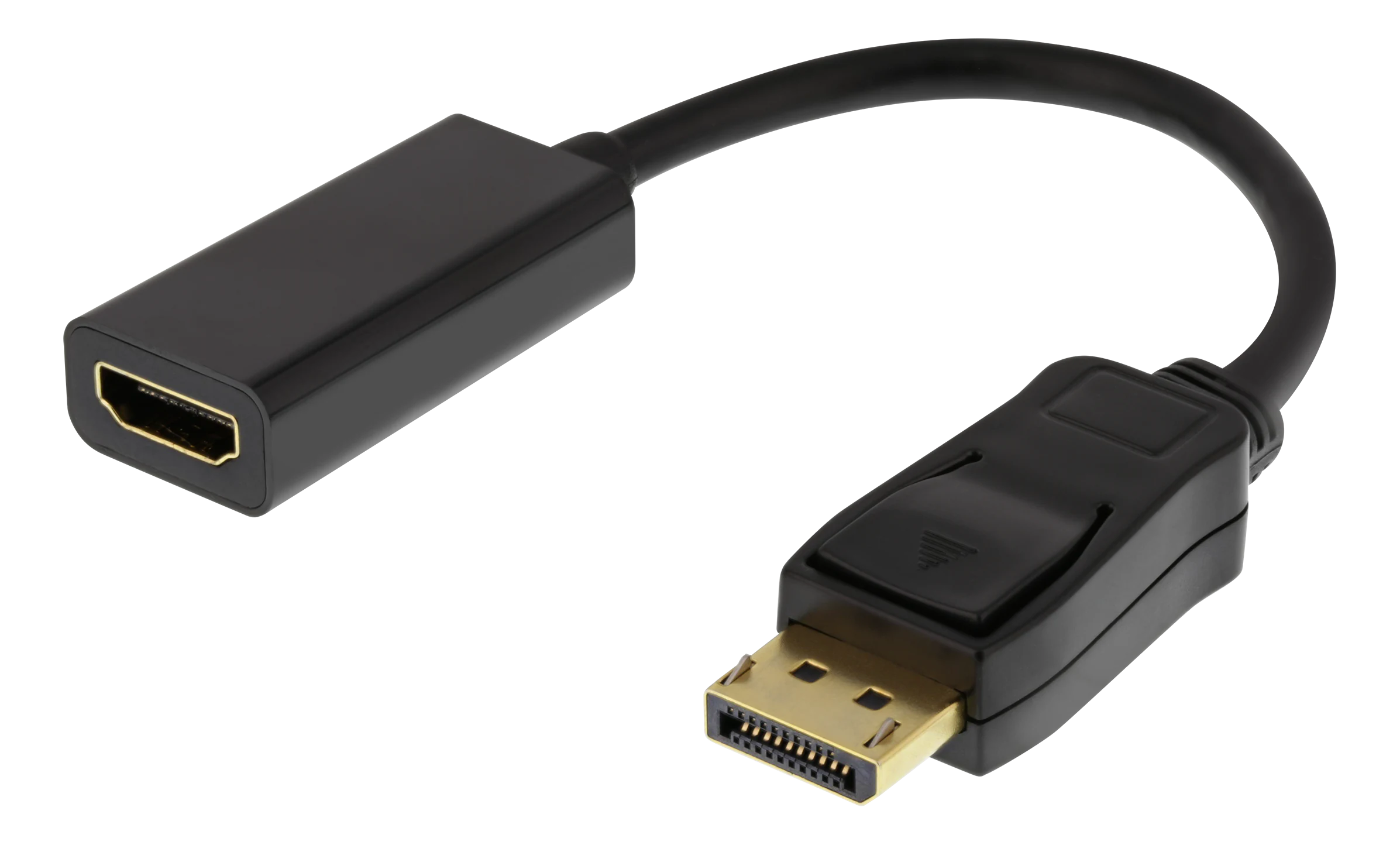 DELTACO DisplayPort - HDMI-sovitin, 4K 60Hz, 0,2m