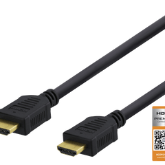 DELTACO Premium HDMI -kaapeli, High-Speed, 2m, Ethernet, 4K UHD - Lourun verkkokauppa
