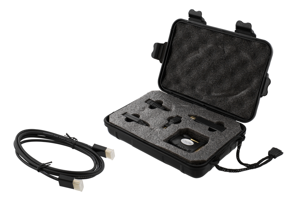 DELTACO HDMI/DisplayPort/DVI sovitinsarja, HDMI-kaapeli 2m, 4K