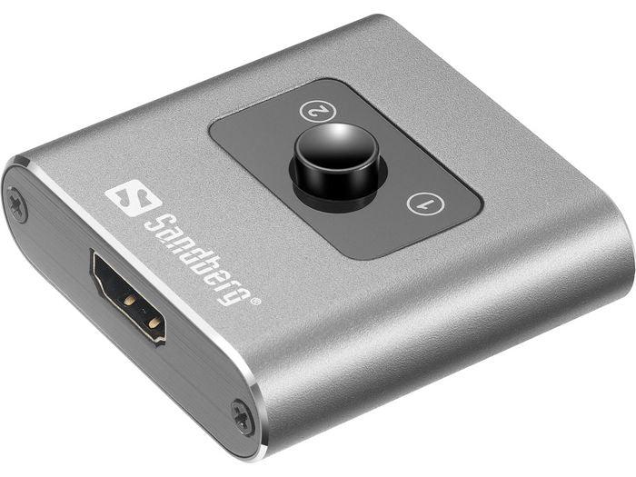 Sandberg HDMI 2.0 Switch 2ways 2-1 4K60 - Lourun verkkokauppa