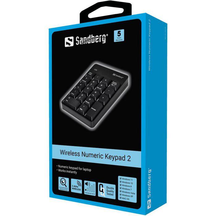 Sandberg Wireless Numeric Keypad 2 - Lourun verkkokauppa