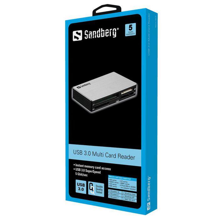 Sandberg USB 3.0 Multi Card Reader - Lourun verkkokauppa