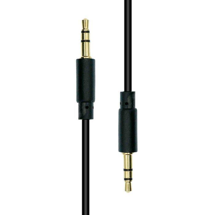 ProXtend Mini-Jack 3-Pin Slim Cable M-M Black 2M - Lourun verkkokauppa