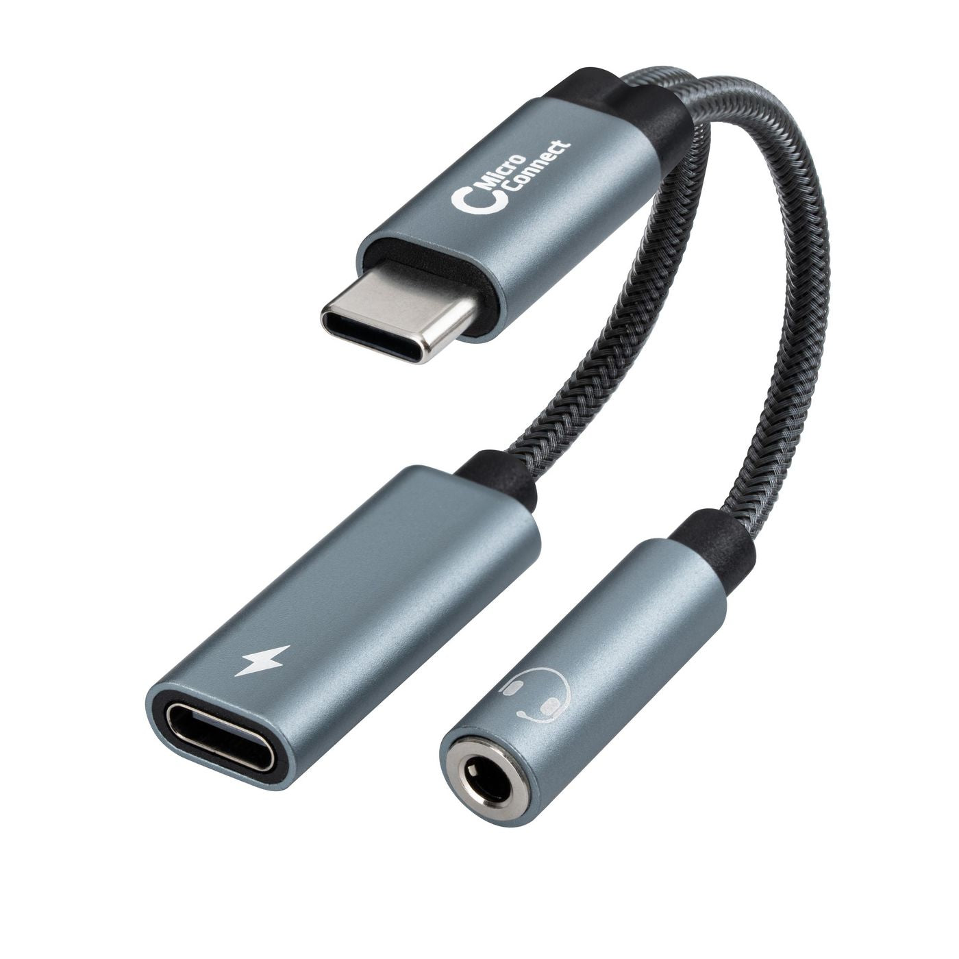 MicroConnect USB-C - USB-C PD ja audio adapteri