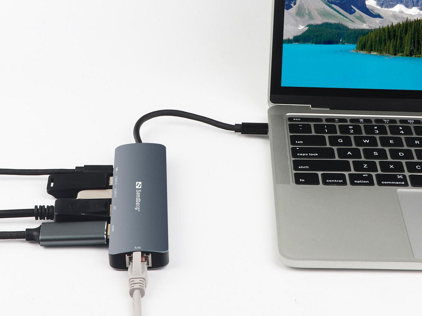 Sandberg USB-C 8K näytön telakka