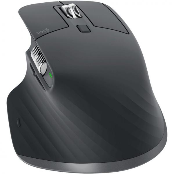 Logitech MX Master 3S vasemmalta: peukalotuki ja sivuvierityspyörä