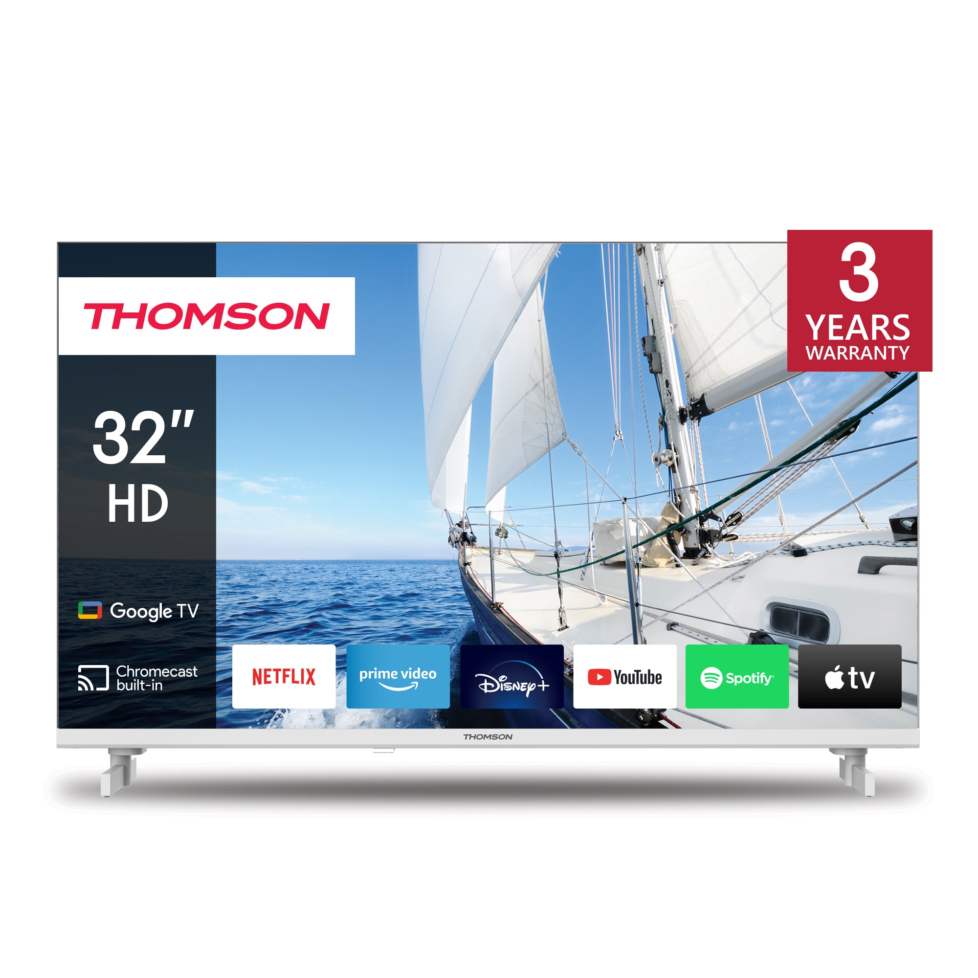 Thomson 32" HD Google TV 32HG2S14W, valkoinen