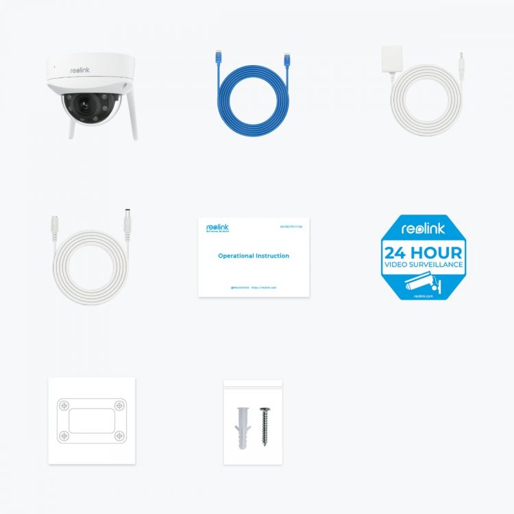 Reolink W437 WiFi 6 Dome ulkokamera optisella zoomilla