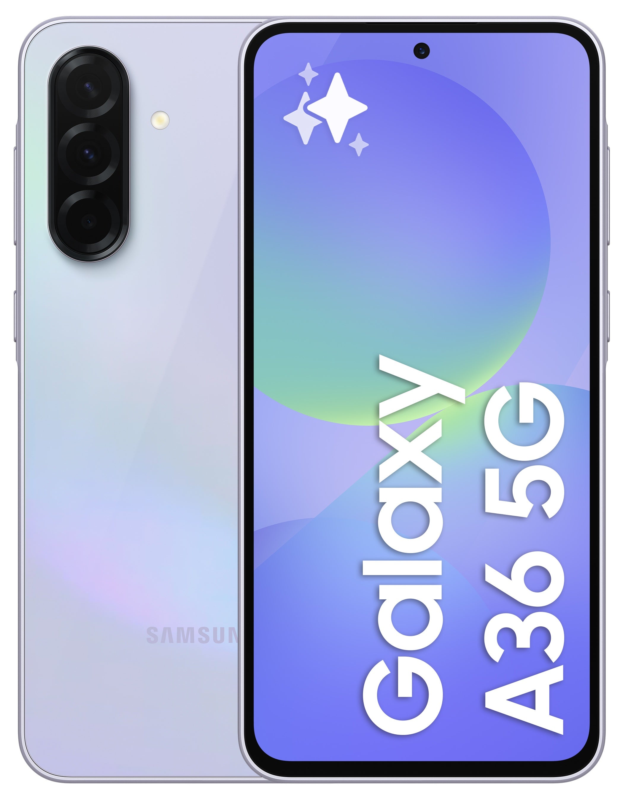 Samsung Galaxy A36 5G, 128GB, laventelin valkoinen