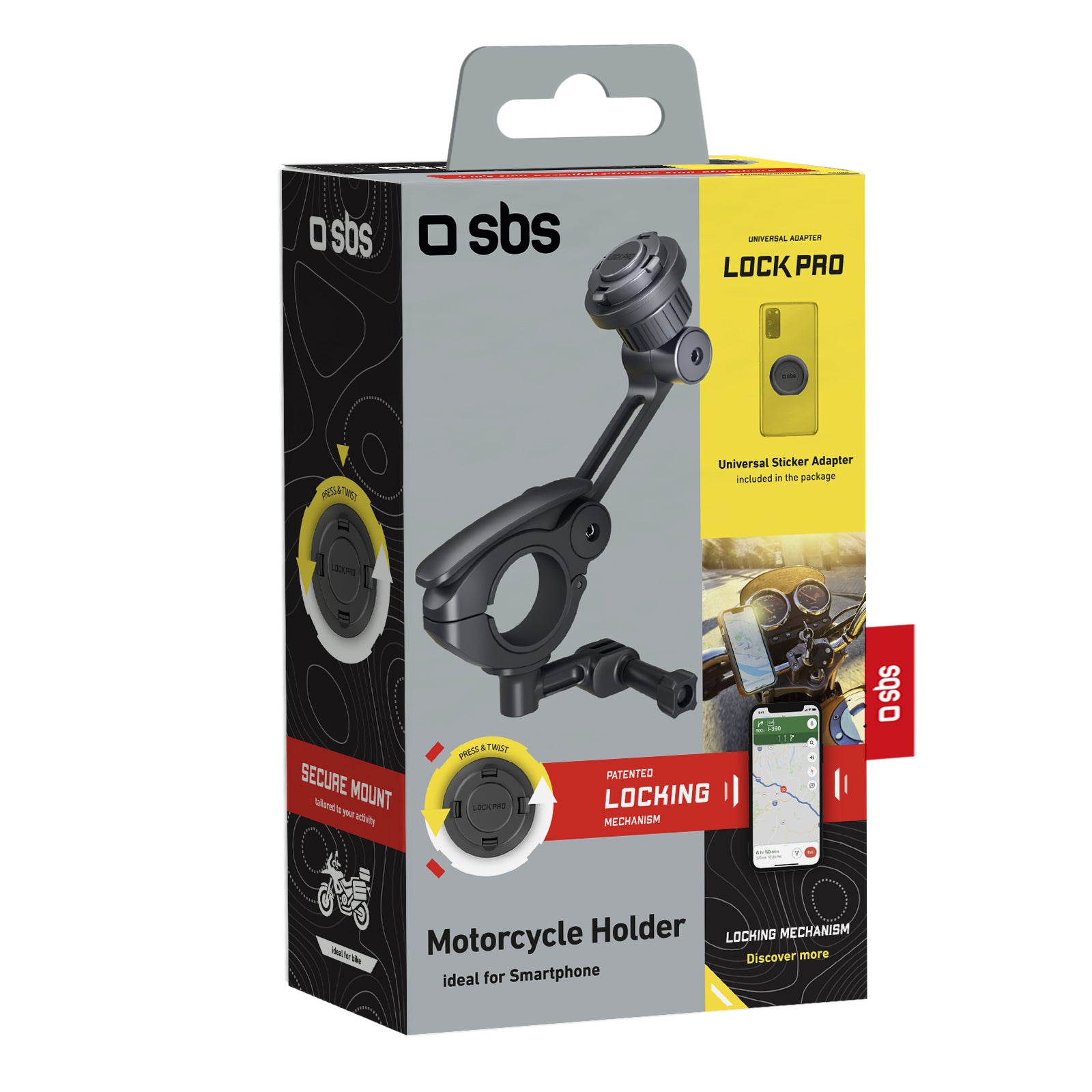 SBS LOCK PRO puhelinteline moottoripyörään