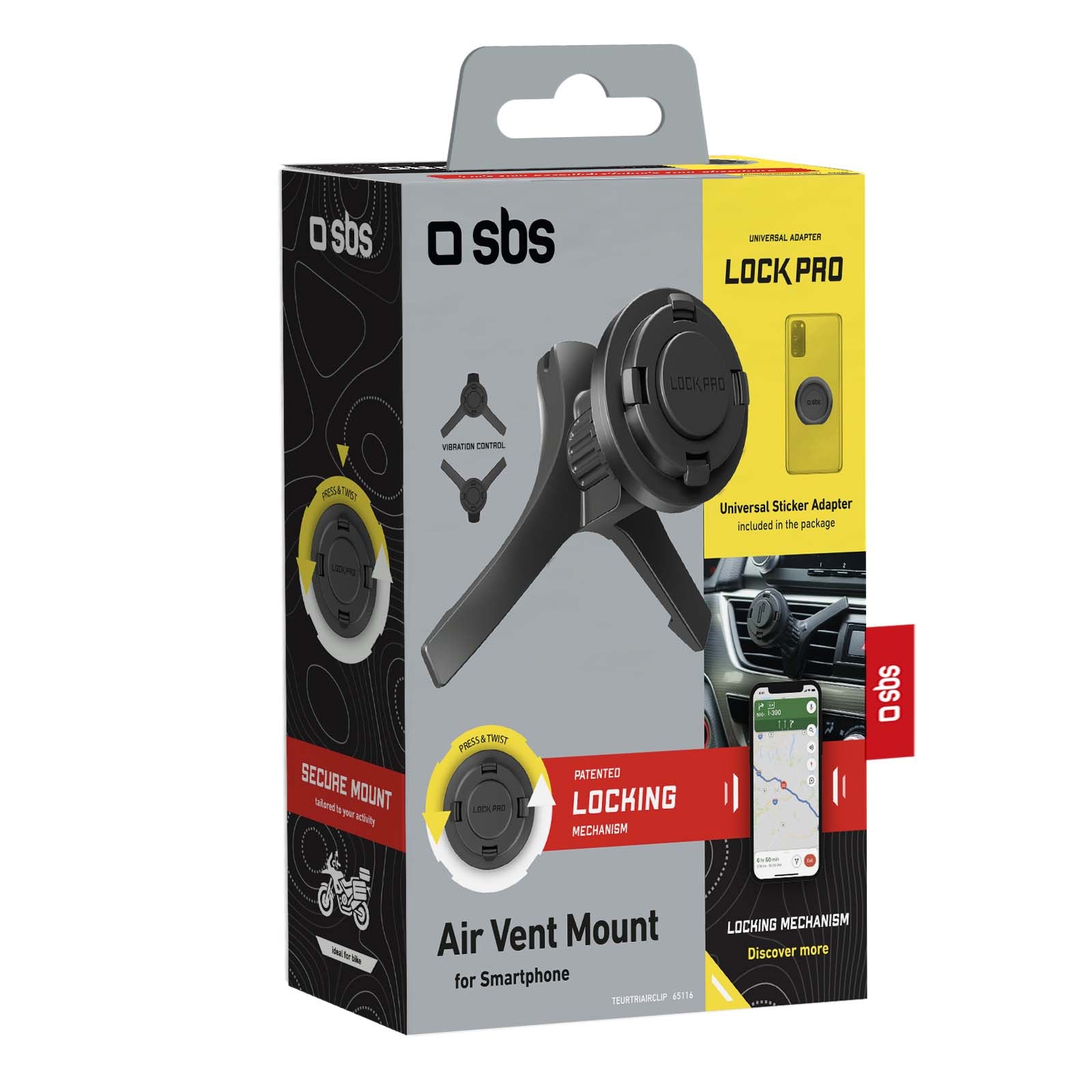 SBS LOCK PRO teline auton ilmanvaihtoventtiiliin