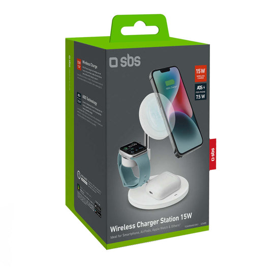 SBS 3-in-1 MagSafe langaton latausasema Apple-laitteille