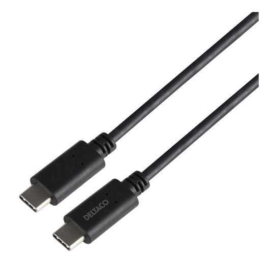 DELTACO USB-C to USB-C kaapeli 1m