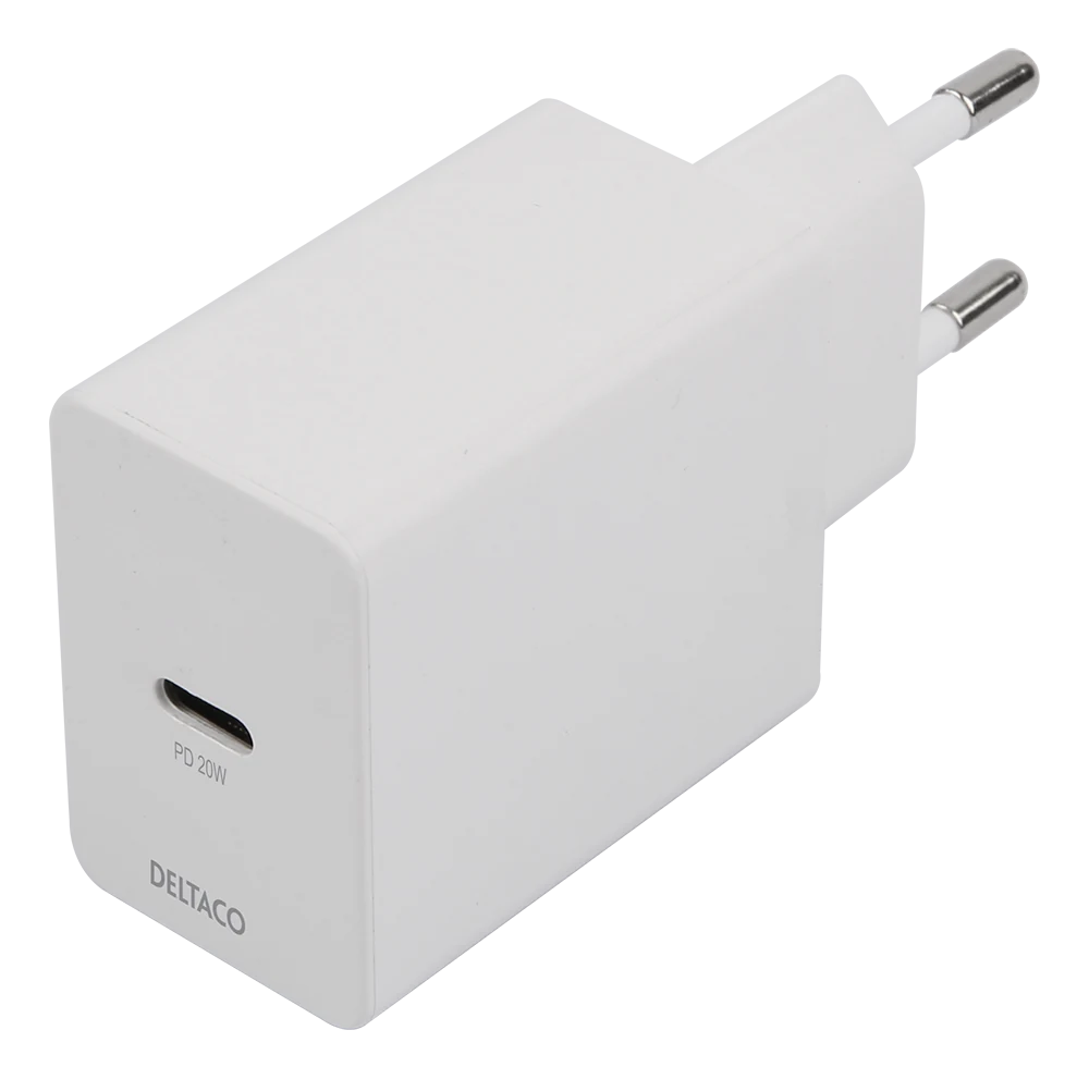 DELTACO 20w laturi 1m USB-C kaapelila