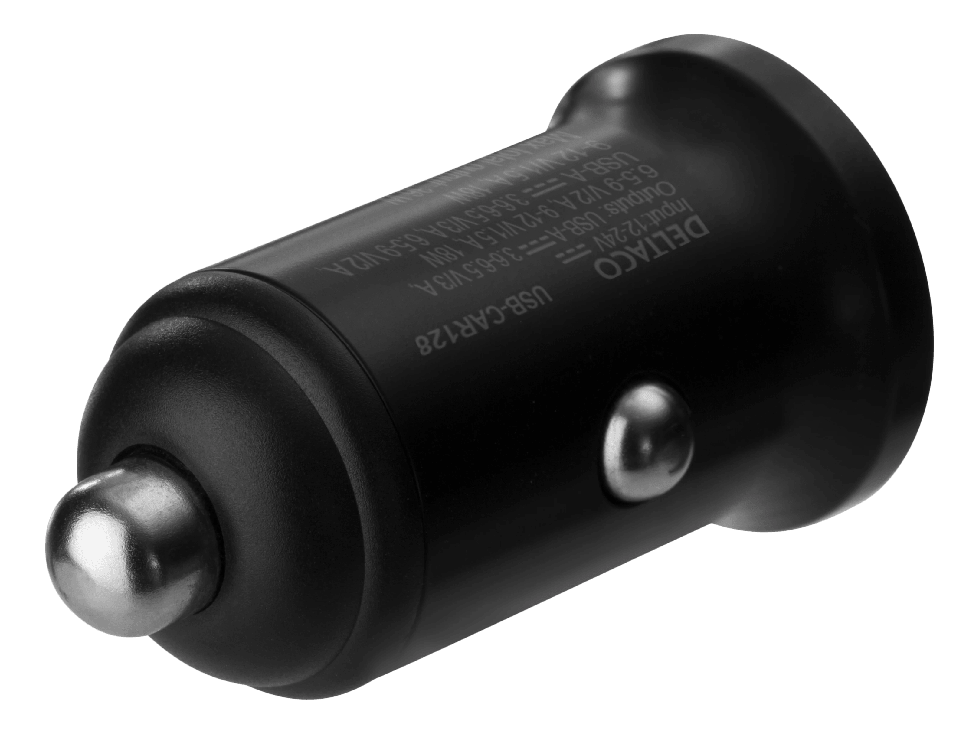 DELTACO 2x USB-A 18W autolaturi - Lourun verkkokauppa