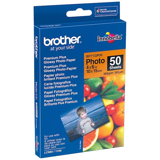 Brother BP71GP50 Premium Plus Glossy Photo Paper 50 sheets, 10x15cm 260g/m² - Lourun verkkokauppa