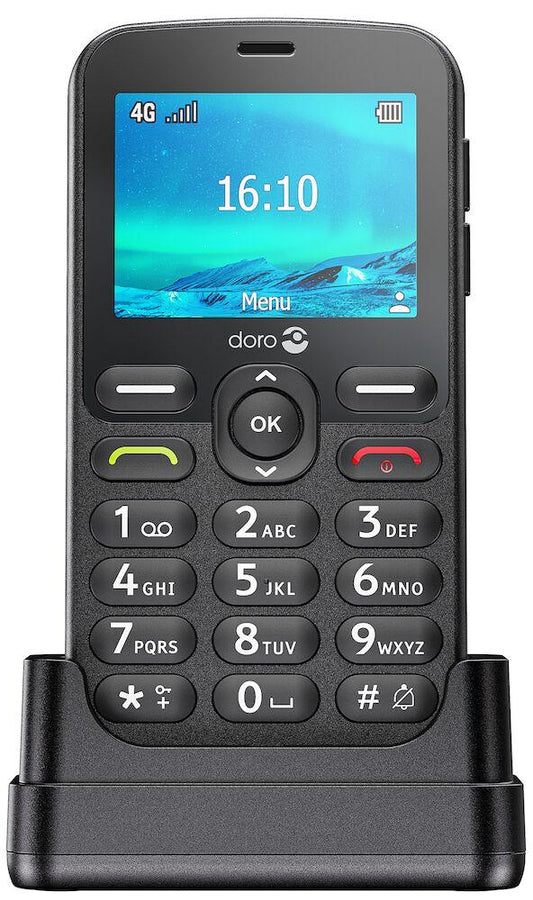 Doro 1881 4G puhelin, musta - Lourun verkkokauppa