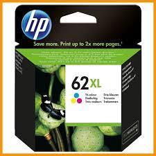 HP 62XL -mustekasetti, kolmiväri, myyntipakkaus