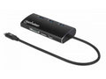 Manhattan SuperSpeed USB-C -moniporttisovitin, musta - Lourun verkkokauppa