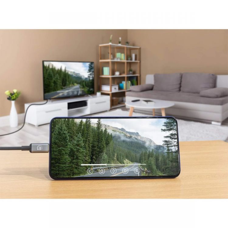 Manhattan USB-C - HDMI kaapeli, 1m