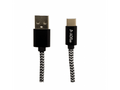 ENJOY punottu USB-C kaapeli 3m - 2A lataus, 480 Mbps tiedonsiirto - Lourun verkkokauppa