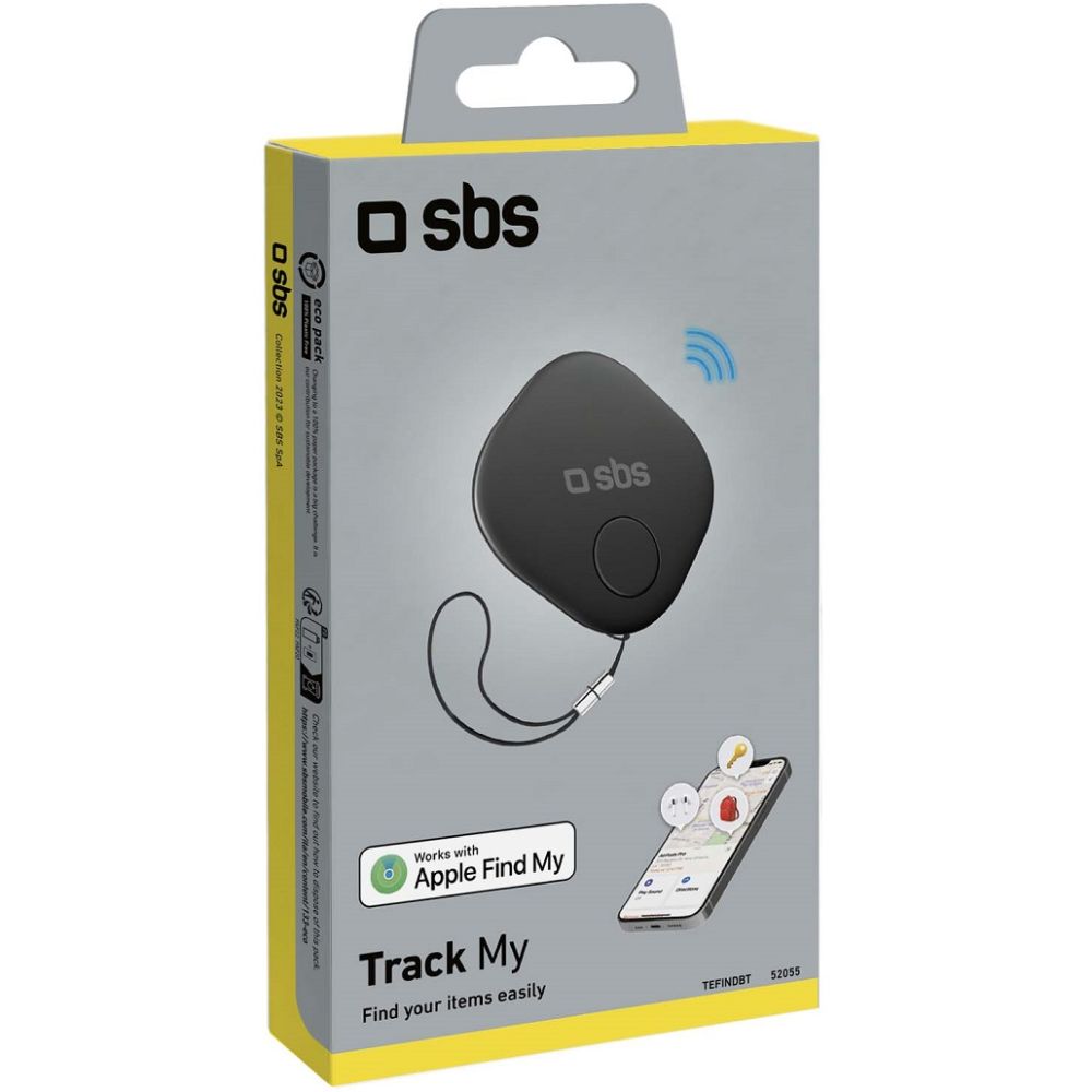 SBS Find My Item jäljitin, musta