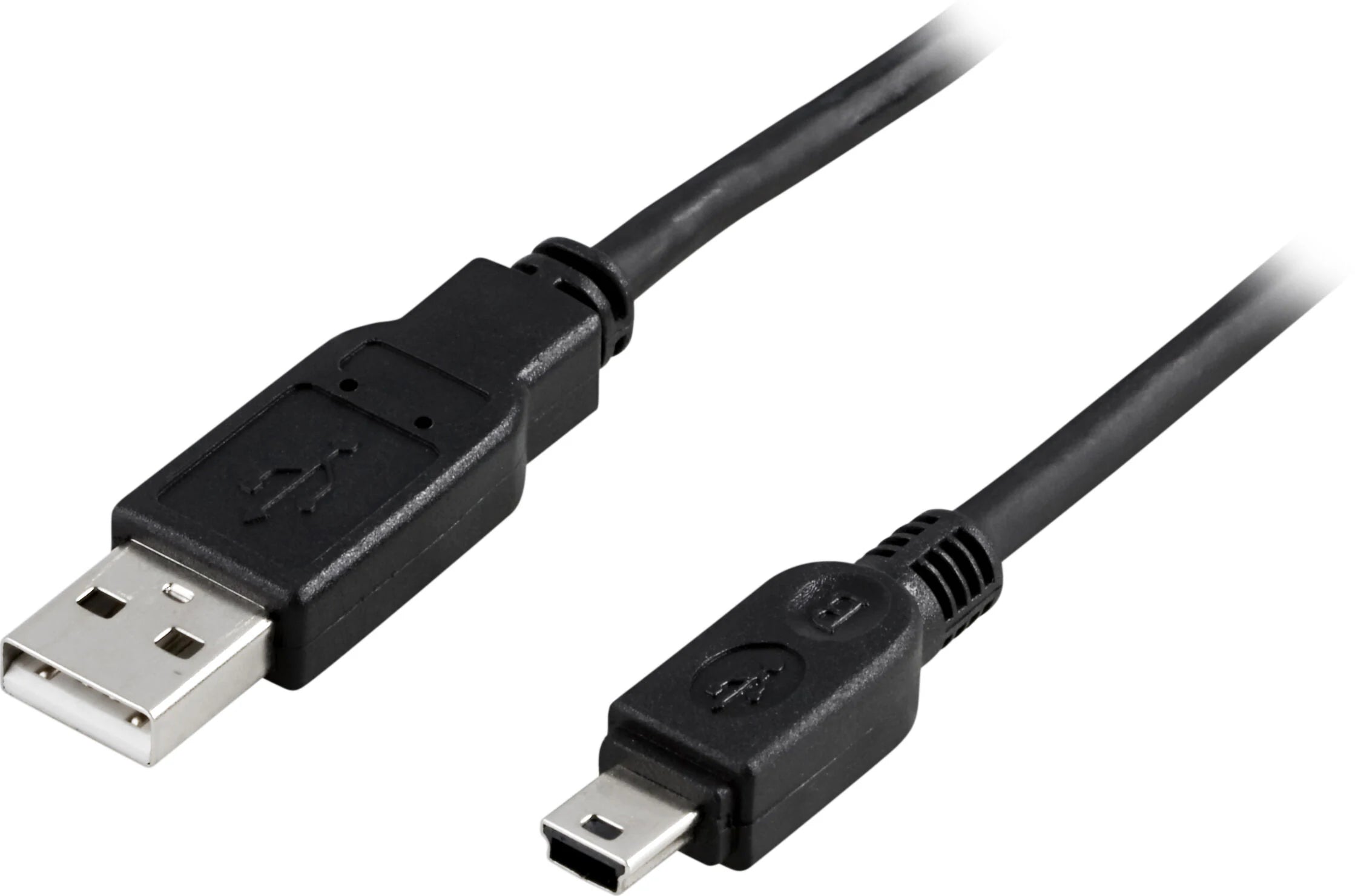 Deltaco USB 2.0 -kaapeli - Mini B, 3m