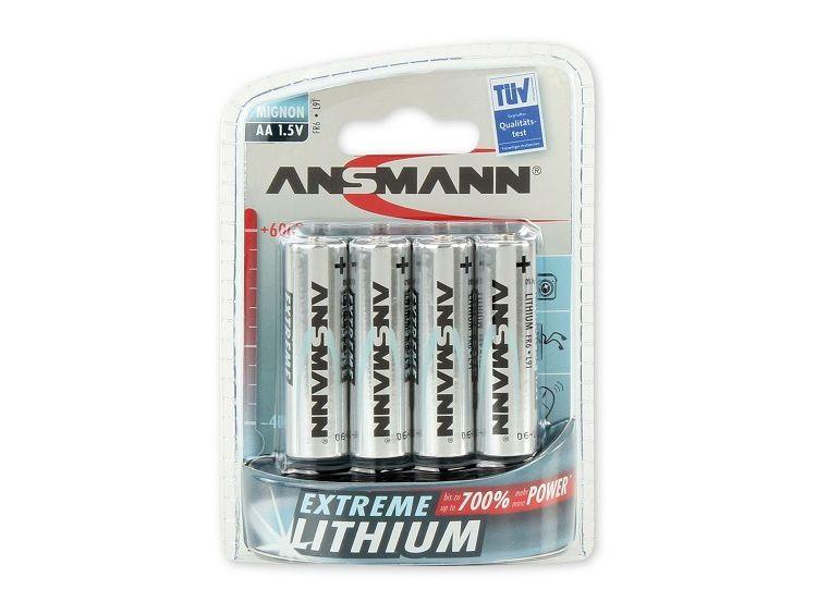 Ansmann AA Litium Mignon -kertakäyttöparisto (4kpl) - Lourun verkkokauppa