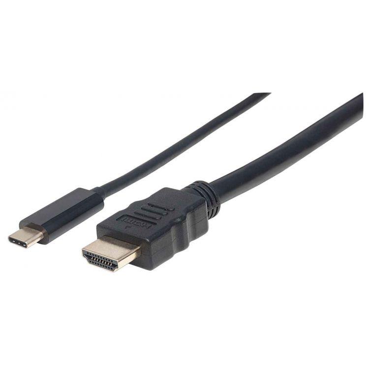 Manhattan USB-C - HDMI kaapeli, 4K Ultra HD, 1m - Lourun verkkokauppa