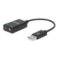 USB-Audioadapteri, mikrofoni- / äänilähtö, musta - Lourun verkkokauppa