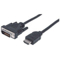 Manhattan HDMI-DVI 1.8m kaapeli, 10v takuu, HD/SD video - Lourun verkkokauppa