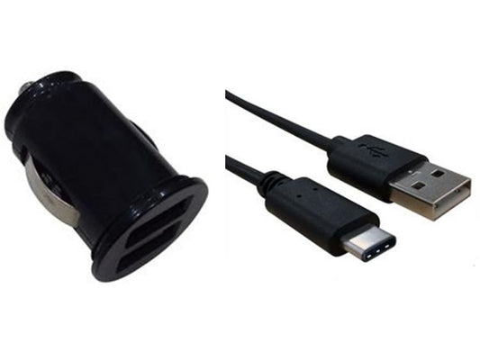 ENJOY 2.4A Autolaturi, 2x USB-portti, USB-C