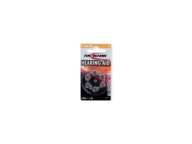 Ansmann Zinc-Air 13 (PR48) -paristo, 6 kpl - Lourun verkkokauppa