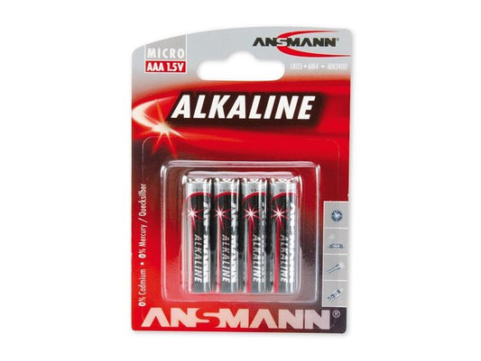 Ansmann Alkaline AAA/LR03 paristo, 4 kpl