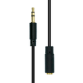 Mini-Jack 3-Pin Slim Extension Cable Black 10M - Lourun verkkokauppa