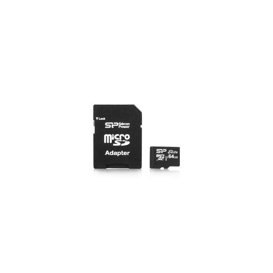Silicon Power 64GB microSDXC-muistikortti adapterilla