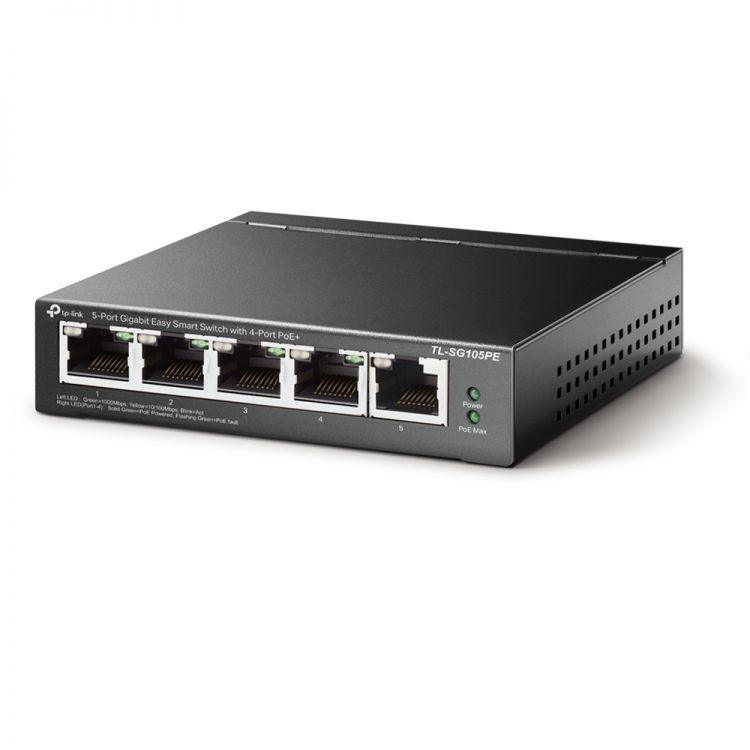TP-Link TL-SG105PE 5-portin Gigabit Easy Smart PoE+ kytkin - Lourun verkkokauppa