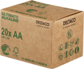Deltaco ULTB-LR6-20P - Kertakäyttöiset AA-alkaliparistot, 20 kpl - Lourun verkkokauppa